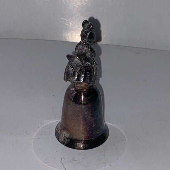 New England Collectors Society Bell Beatrix Potter Hunca Munca Silver Plate - Picture 7 of 9
